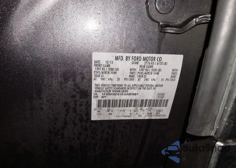 2014 Ford Explorer Xlt from USA, damaged, VIN 1FM5K8D81EGA83981